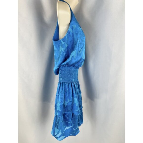 NWT Ramy Brook Blue Dawson Floral Blouson Mini Dress $485 - Picture 10 of 14